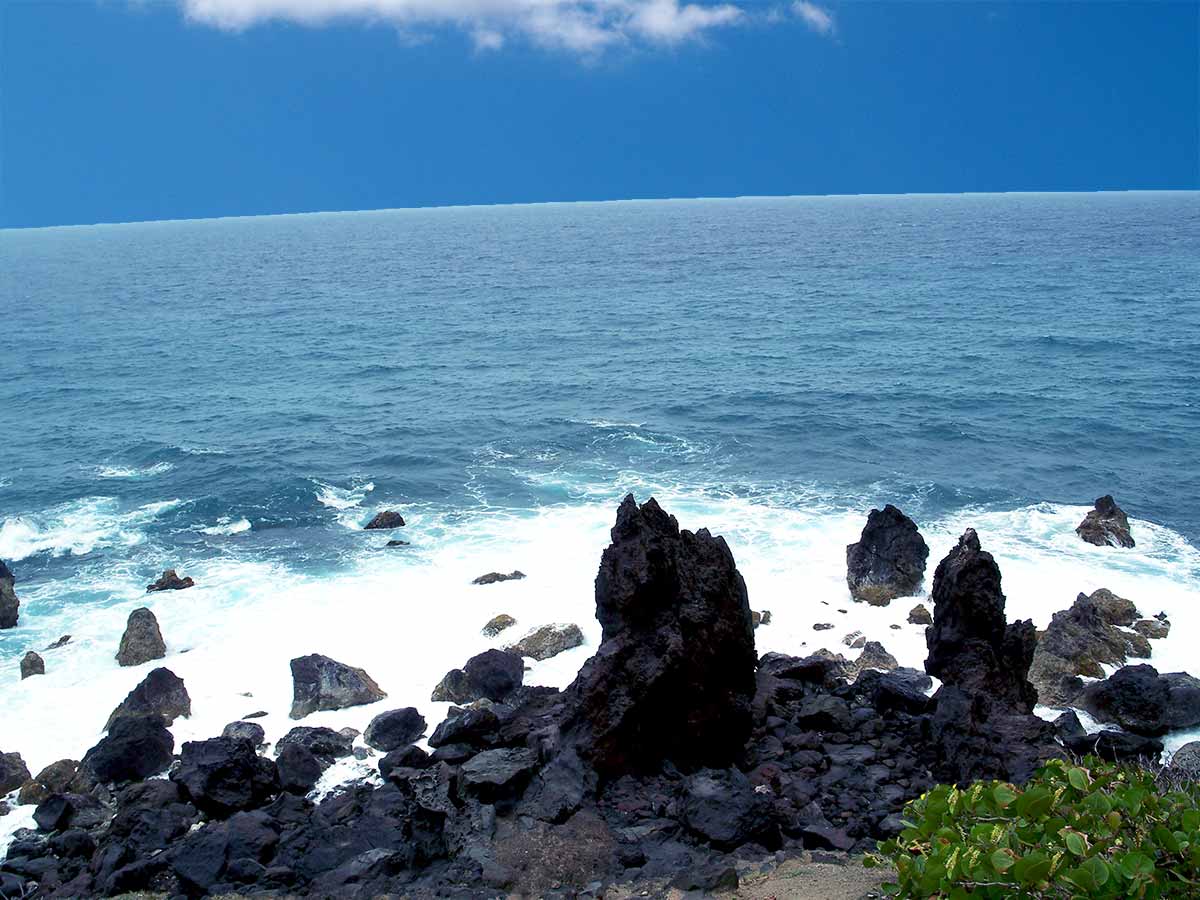 Black Rocks and the sea St Kitts