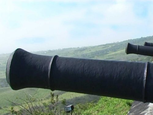 Cannons at Brimstone hill St Kitts