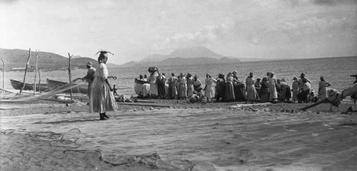 St Kitts 1930s beach scene